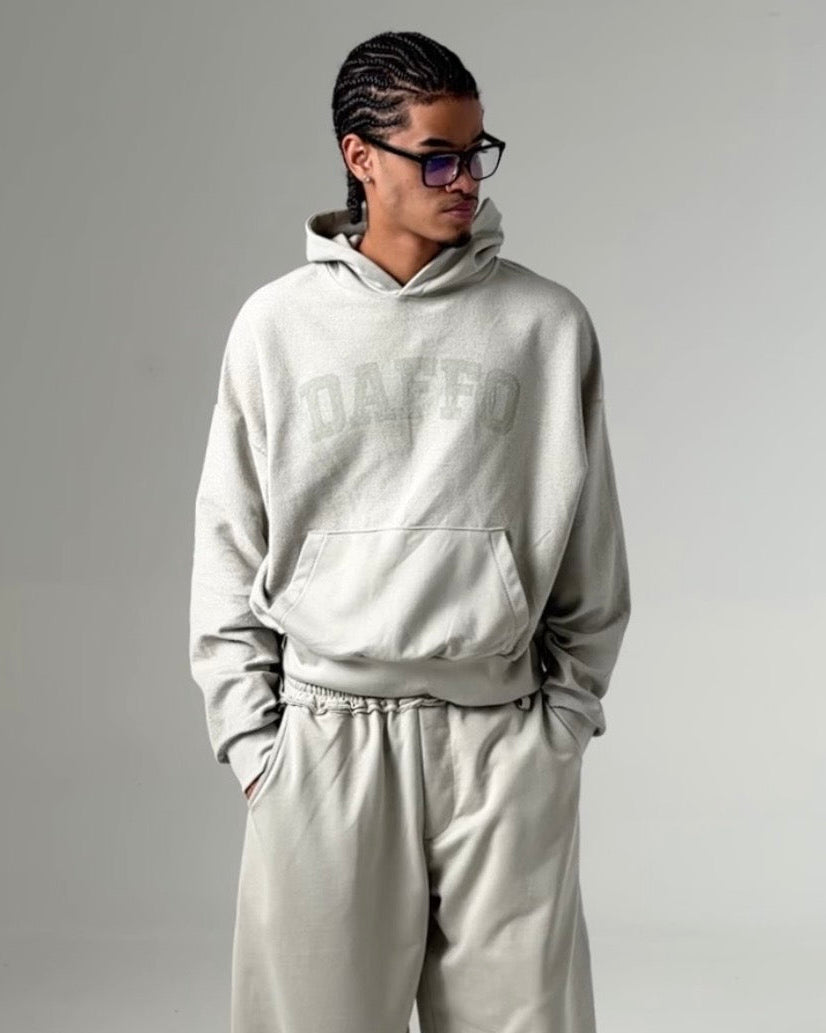 Buzo baggy frayed silver