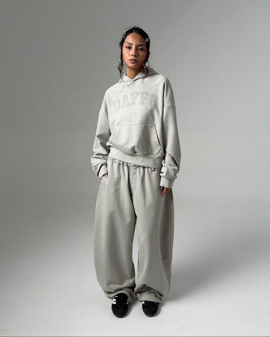 Hoodie cropped DAFFO silver