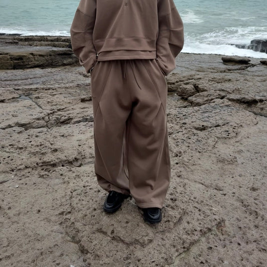 Buzo baggy pliegue cocoa