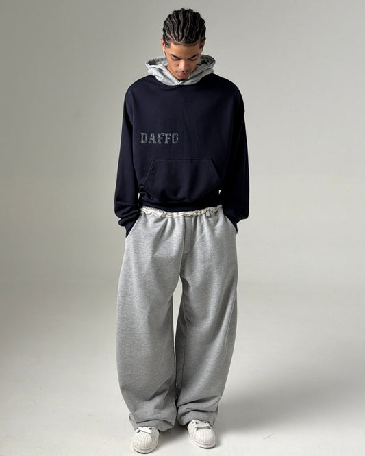 Hoodie cropped DAFFO navy