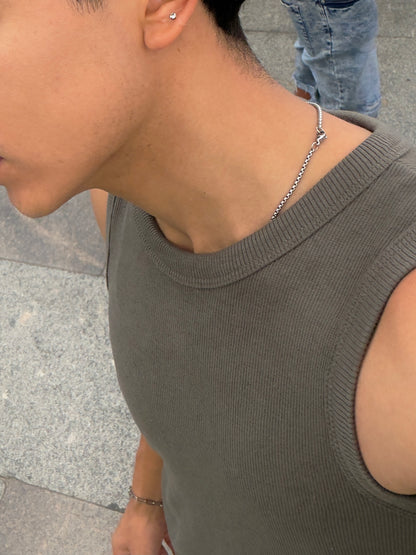 Tank top basic verde oscuro