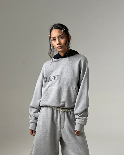 Hoodie cropped DAFFO melange