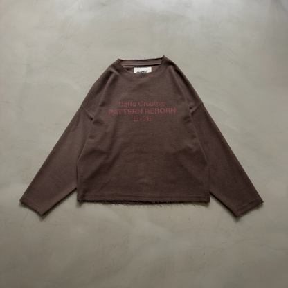 Crewneck sweater pattern reborn brown