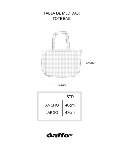 Tote bag plaid brown