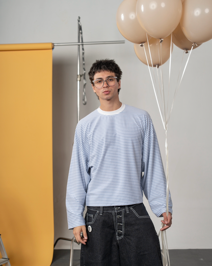 Longsleeve cropped stripes
