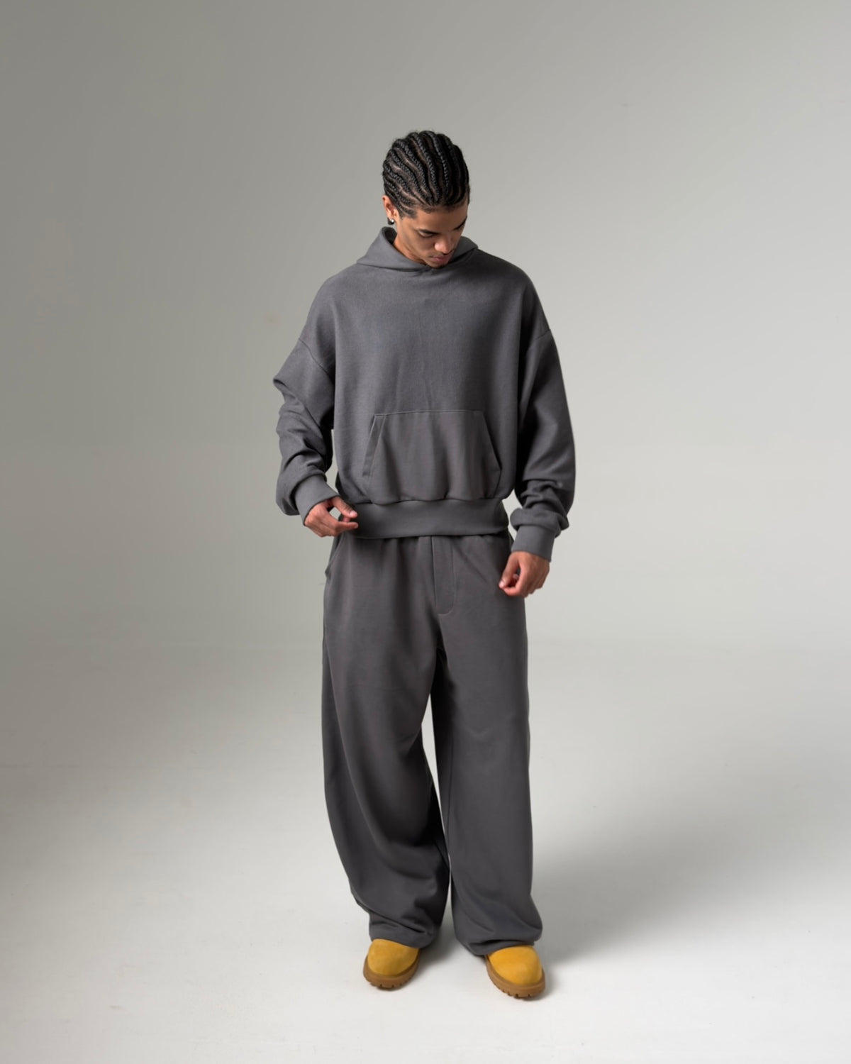Buzo baggy frayed grey