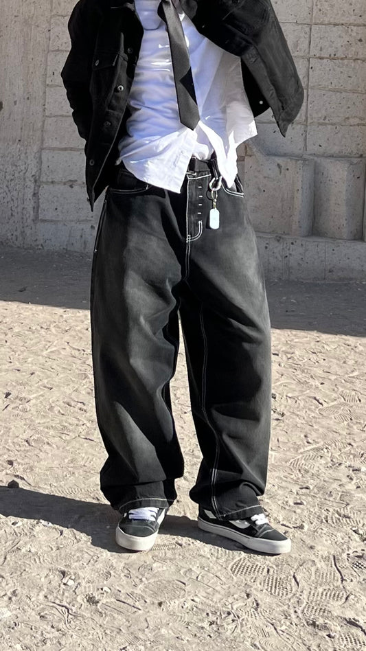 Super baggy stitching white